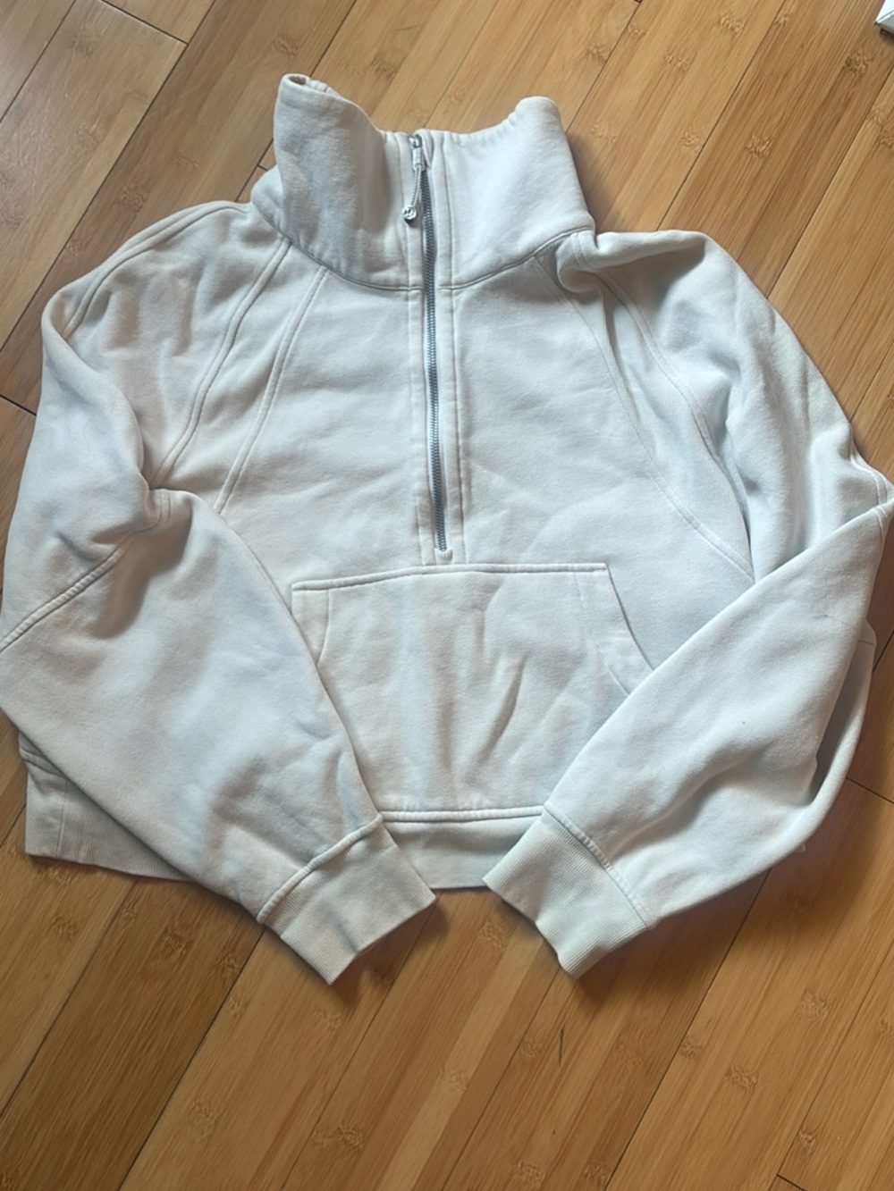 Lululemon M\L. Cozy High-Neck Half-Zip Pullover Sweater - Cream color